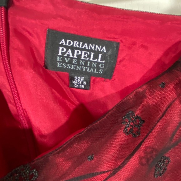 Adrianna Papell Skirt 22 Whimsigoth Overlay Red Fairy Beaded Ruffle Vamp y2K - Picture 3 of 16